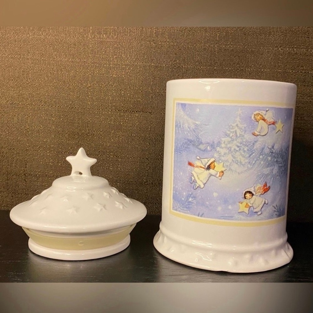Hallmark Ceramic Angel Jar • Gourmet Gifts #21710 • Vintage Christmas Canister - Picture 2 of 4